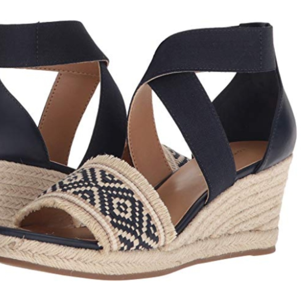 Tommy Hilfiger Gemina Navy Wedge Espadrilles Size9